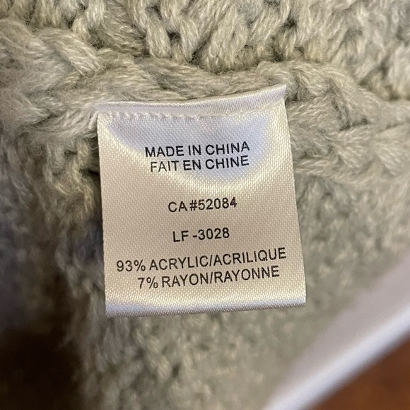 La Fee Verte By Anthropologie Cardigan Gray Knit Size XS/S Oversized Woven - Picture 6 of 6